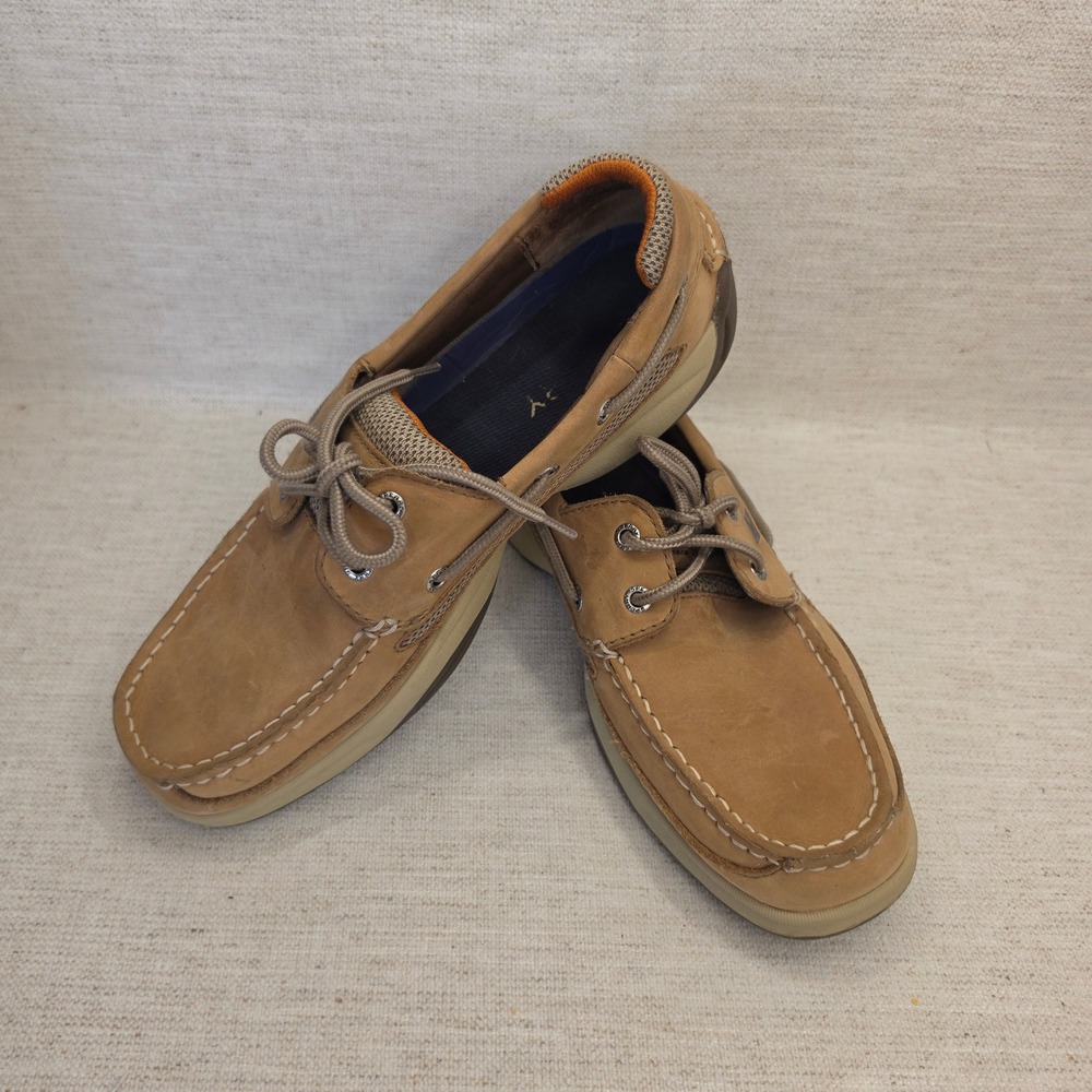 Sperry Top-Sider Mens Billfish 3-Eye Tan Leather Boat Shoes 0777924 Size 9 M